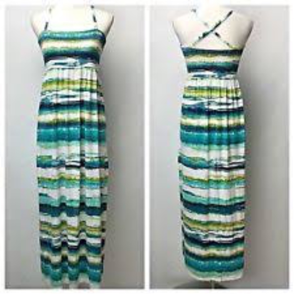 Never Worn Tropical Summer Maxi Dress - Picture 1 of 3
